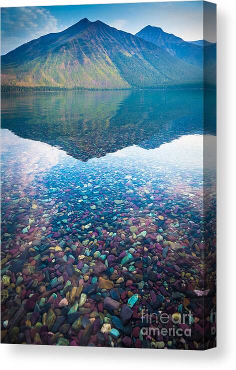 America Canvas Print featuring the photograph Lake McDonald by Inge Johnsson