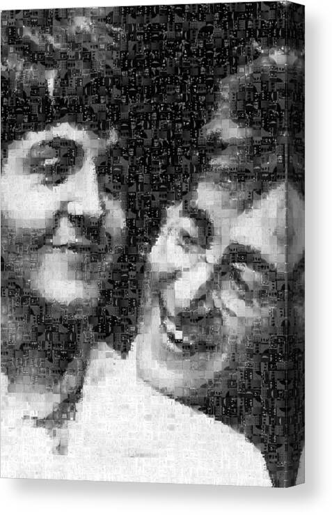 Beatles Canvas Print featuring the photograph Lennon and McCartney Mosaic Image 1 by Steve Kearns