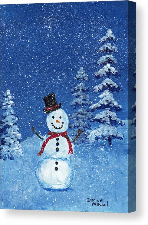 Landscape Canvas Print featuring the painting Let It Snow by Darice Machel McGuire