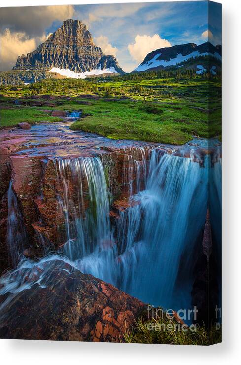 America Canvas Print featuring the photograph Logan Pass Sunset by Inge Johnsson