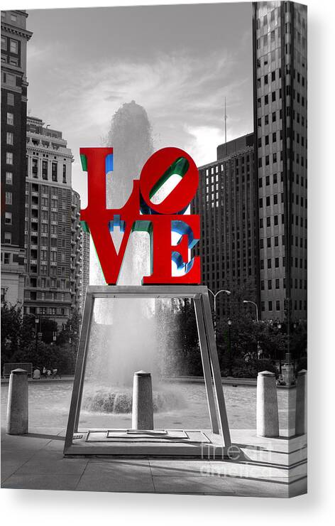 Paul Ward Canvas Print featuring the photograph Love isn't always black and white by Paul Ward