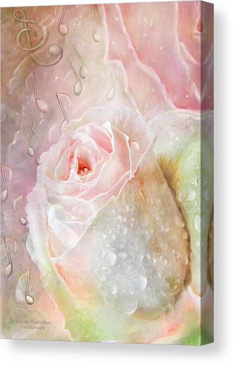 Rose Canvas Print featuring the mixed media Love Me Tender - Elvis Rose by Carol Cavalaris