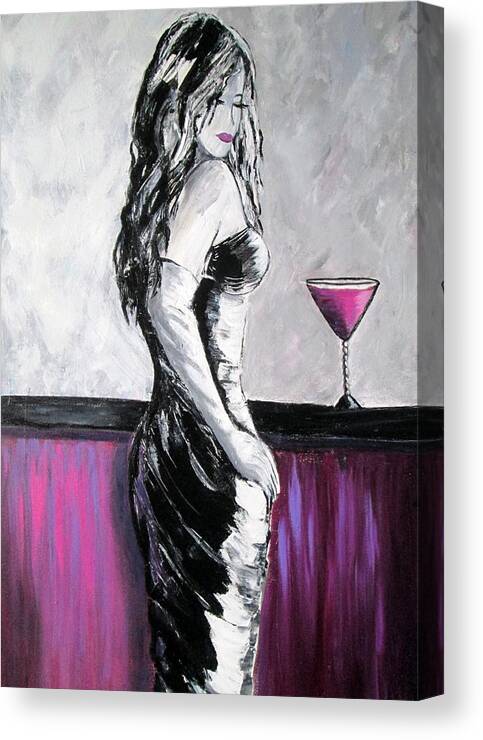 Sexy Lady Canvas Print featuring the painting Lovely lady by Rosie Sherman