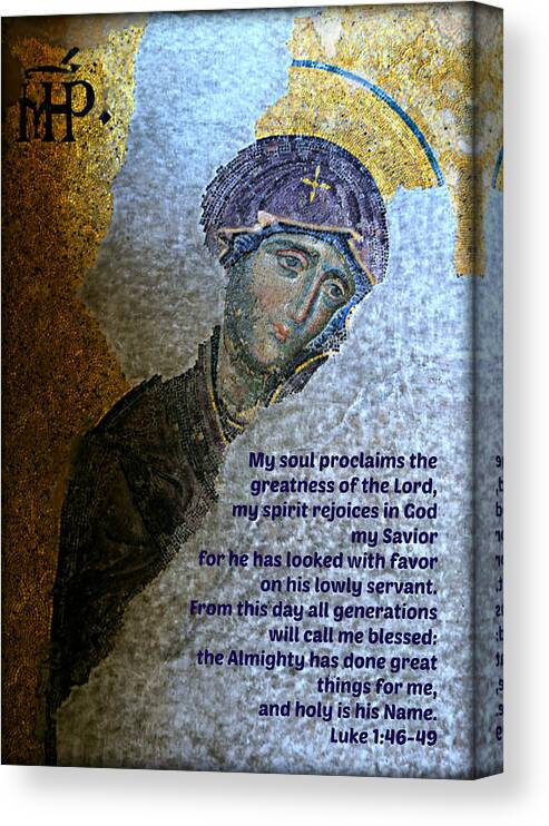 Magnificat Canvas Print featuring the photograph Mary's Magnificat by Stephen Stookey