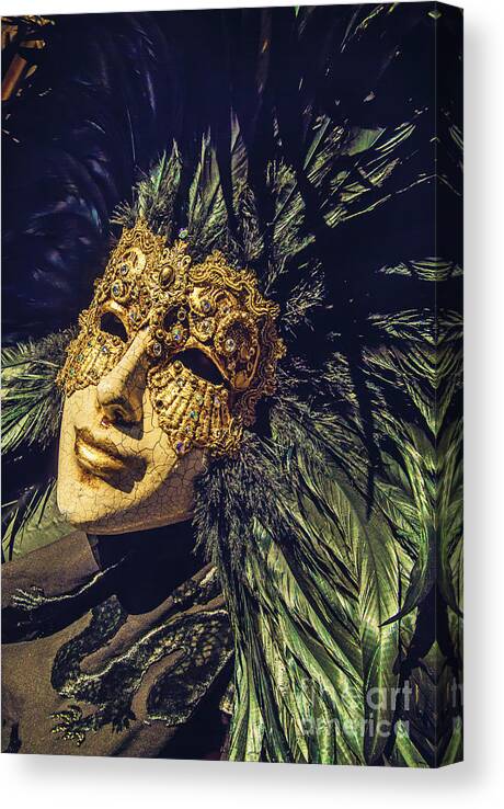 Atmospheric Canvas Print featuring the photograph Mask With A Chip by Danilo Piccioni