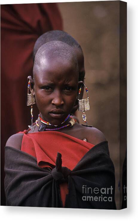 Tourism Canvas Print featuring the photograph Massai Girl - Tanzania by Craig Lovell