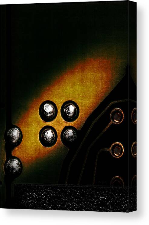 Abstract Canvas Print featuring the photograph Memory Chip Number Three by Bob Orsillo