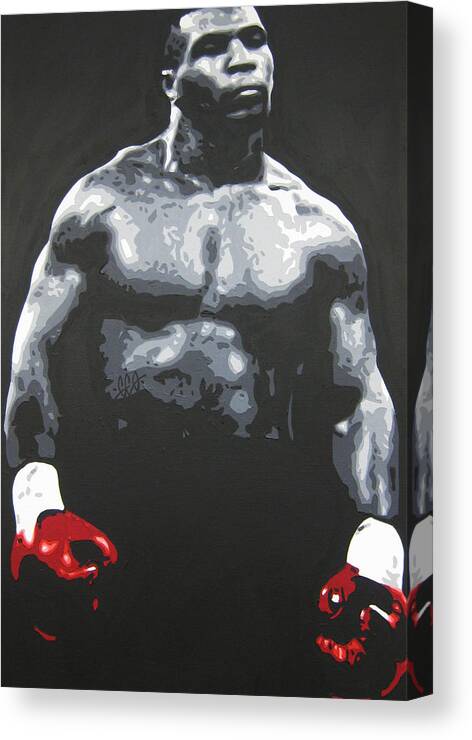 Mike Tyson Canvas Print featuring the painting Mike Tyson 8 by Geo Thomson