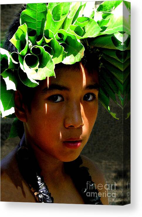 Hawaii Canvas Print featuring the photograph Molokai Keiki Kane by James Temple