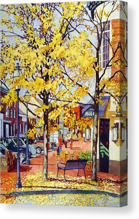 Watercolor Canvas Print featuring the painting Morning Delivery by Mick Williams