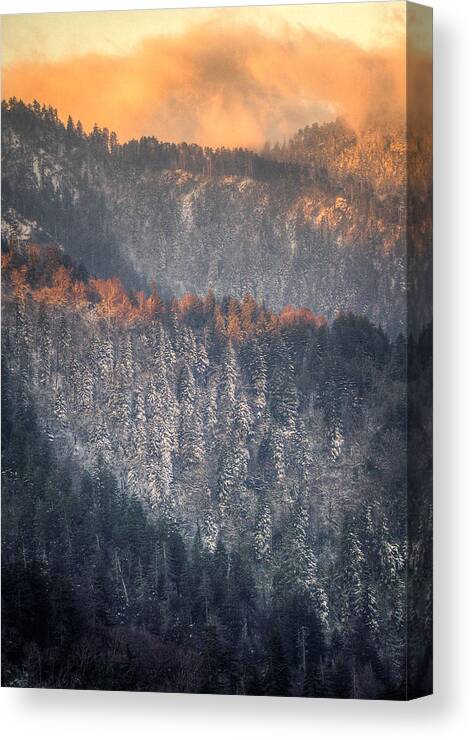 Mountains Canvas Print featuring the photograph Morning Mountains II by Rebecca Hiatt