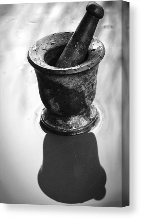 Mortar And Pestle Canvas Print featuring the photograph Mortar and Pestle by Thomas Young