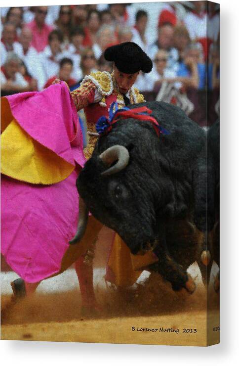 Toro Canvas Print featuring the painting Mundo Torero by Bruce Nutting