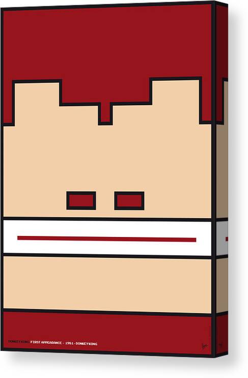 Mario Canvas Print featuring the digital art My Mariobros Fig 03 Minimal Poster by Chungkong Art