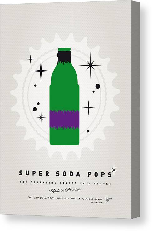 Hulk Canvas Print featuring the digital art My SUPER SODA POPS No-11 by Chungkong Art