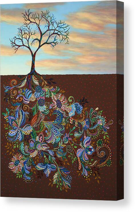 Tree Canvas Print featuring the painting Neither Praise Nor Disgrace by James W Johnson