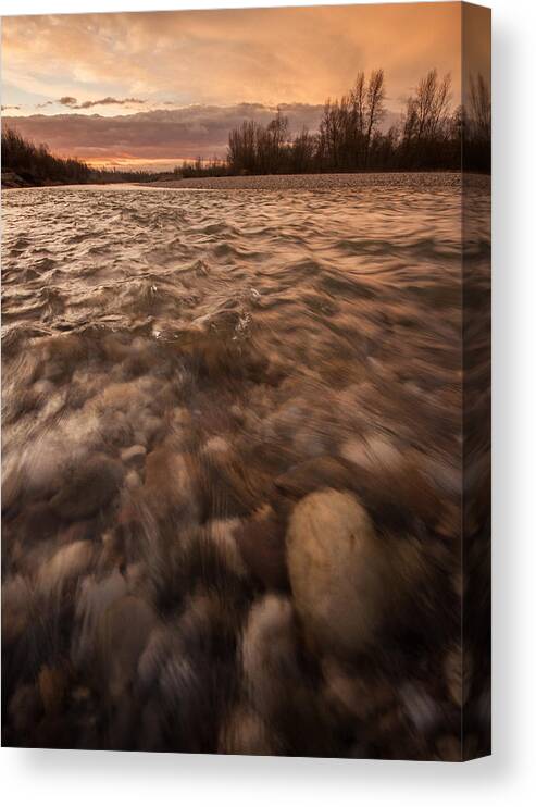Landscape Canvas Print featuring the photograph New Dawn by Davorin Mance