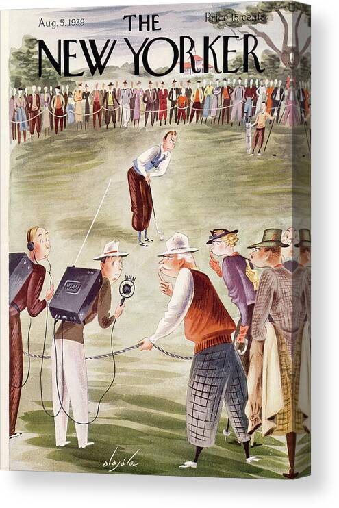 Leisure Canvas Print featuring the painting New Yorker August 5, 1939 by Constantin Alajalov
