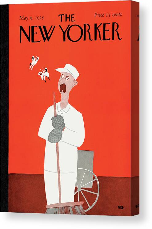 Butterfly Canvas Print featuring the painting New Yorker May 9th, 1925 by Rea Irvin