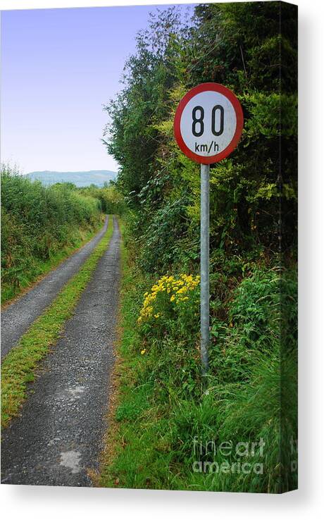 80kmh Canvas Print featuring the photograph No speeding by Joe Cashin