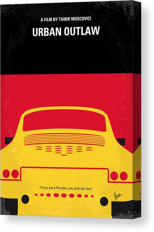 Urban Outlaw Canvas Print featuring the digital art No316 My URBAN OUTLAW minimal movie poster by Chungkong Art