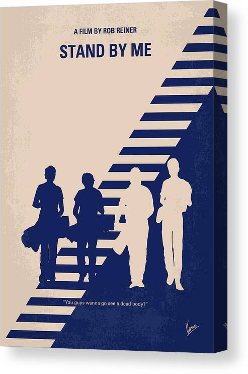 Stand Canvas Print featuring the digital art No429 My Stand by me minimal movie poster by Chungkong Art