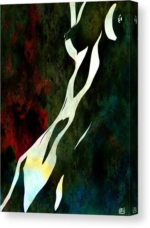 Giuseppe Cristiano Canvas Print featuring the drawing Nude Nuber Nine by Giuseppe Cristiano