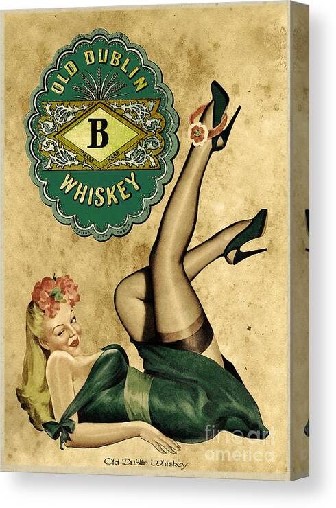 Alcohol Canvas Print featuring the painting Old Dublin Whiskey by Cinema Photography