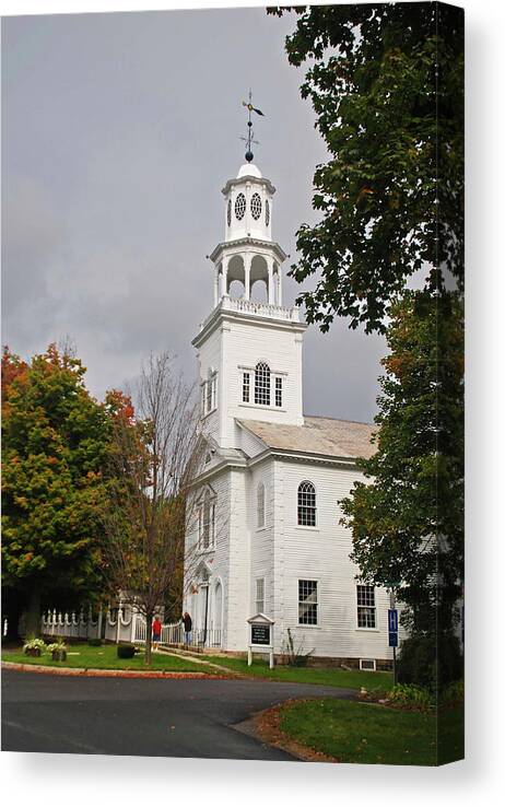 Architecture Canvas Print featuring the photograph Old First Church 8275 by Guy Whiteley