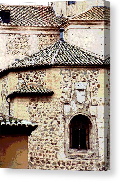 Stone Canvas Print featuring the photograph Old Stone Building by Mary Bedy