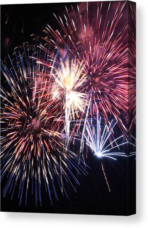 Fireworks Canvas Print featuring the photograph Oohs and Aahs by Harold Rau