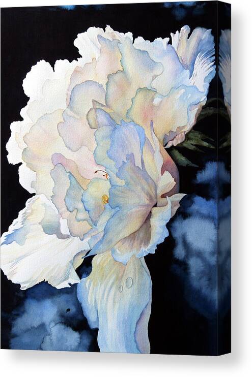 Peony Canvas Print featuring the painting Peony Precious by Hanne Lore Koehler