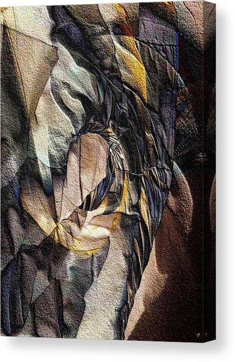 Abstract Canvas Print featuring the digital art Pigmented Sandstone by Ron Bissett