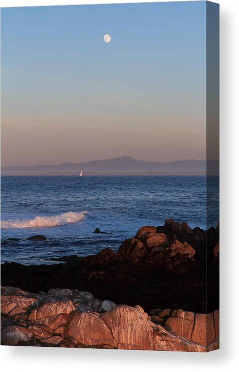 Point Pinos Canvas Print featuring the photograph Point Pinos at Dusk by Scott Rackers