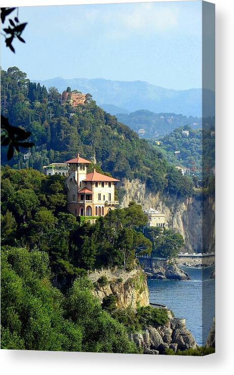 Portofino Canvas Print featuring the photograph Portofino Coastline by Carla Parris