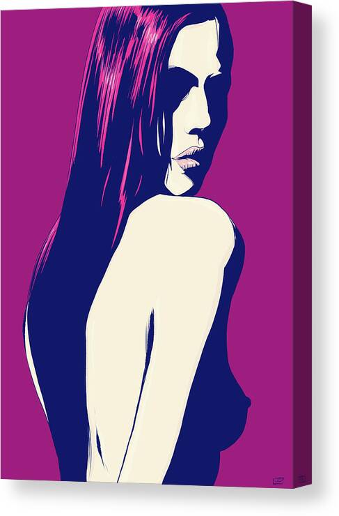 Nude Canvas Print featuring the drawing Portrait 4 by Giuseppe Cristiano