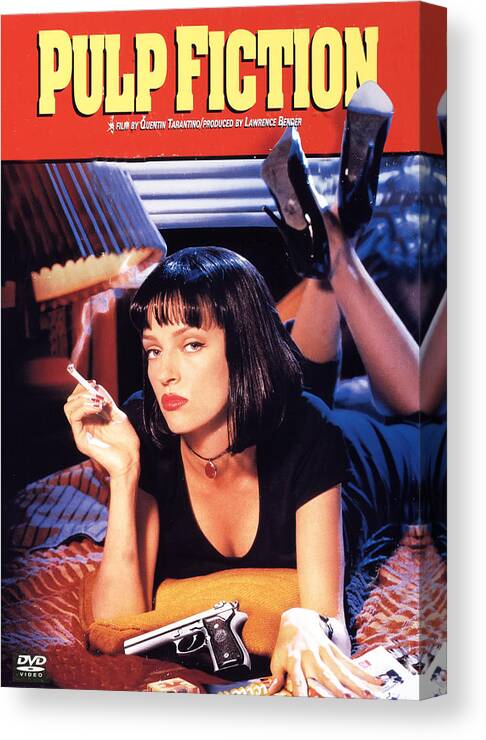 Pulp Fiction Canvas Print featuring the digital art Pulp Fiction by Georgia Fowler