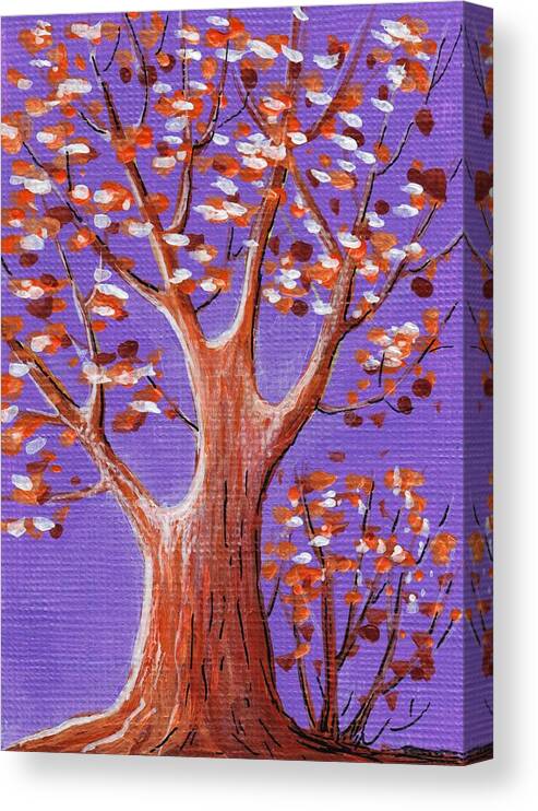 Malakhova Canvas Print featuring the painting Purple and Orange by Anastasiya Malakhova