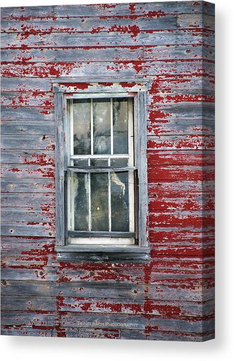Red Canvas Print featuring the photograph Red Window by Ty Helbach