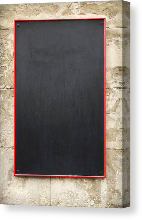 Template Canvas Print featuring the photograph Restaurant Blackboard by Henry Sparrow and Kirsten Fowle