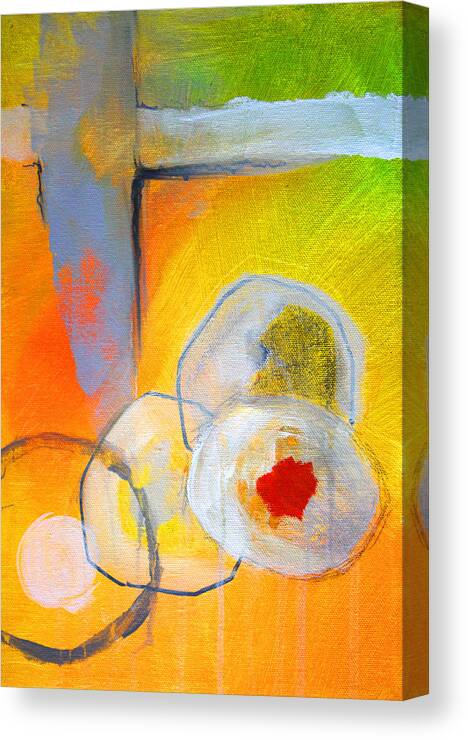 Rings Canvas Print featuring the painting Rings Abstract by Nancy Merkle