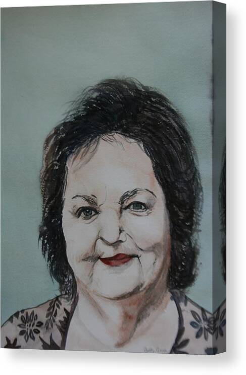 Canadian Singer Songwriter Canvas Print featuring the painting Rita MacNeil by Betty-Anne McDonald