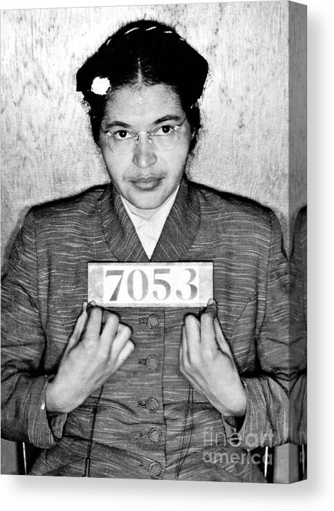 #faatoppicks Canvas Print featuring the photograph Rosa Parks by Unknown