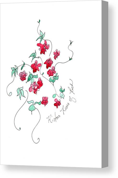 Art Canvas Print featuring the painting Roses of Ruch by Anna Elkins