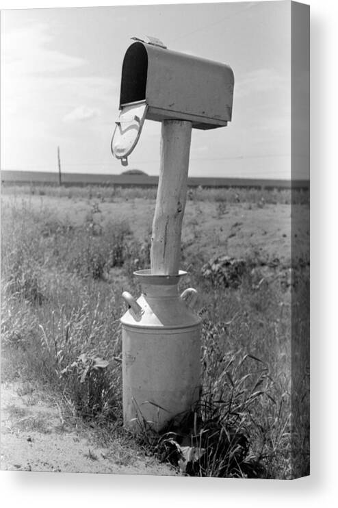 History Canvas Print featuring the photograph Rural Mailbox, 1939 by Science Source