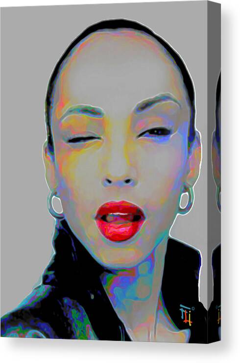 Sade Canvas Print featuring the painting Sade 3 by Fli Art