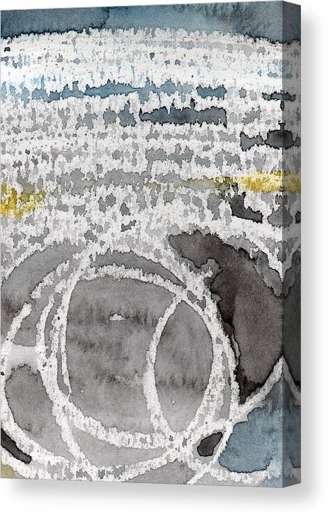 Water Canvas Print featuring the painting Saltwater- abstract painting by Linda Woods