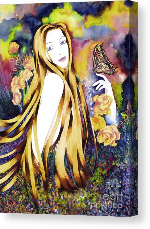 Exotic Canvas Print featuring the painting Serenity by Frances Ku