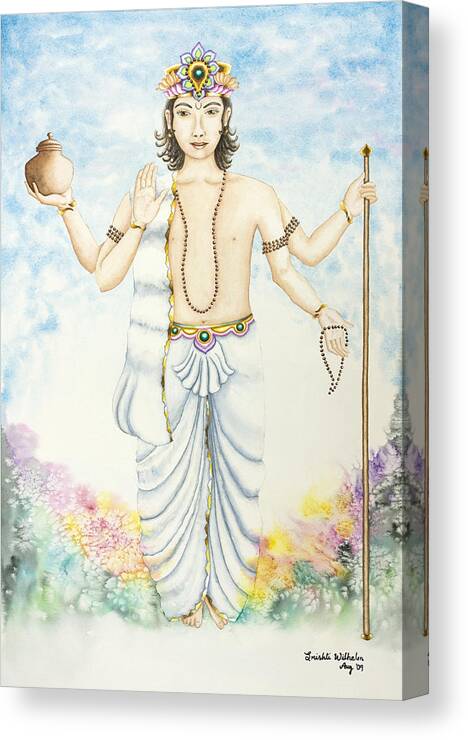 Vedic Astrology Canvas Print featuring the painting Shukra Venus by Srishti Wilhelm