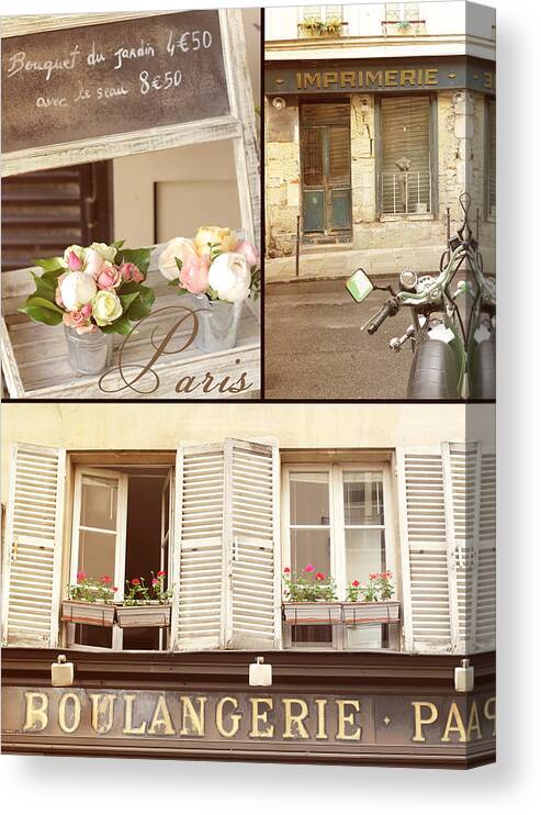 Paris Canvas Print featuring the photograph Shutters of Paris by Hermes Fine Art